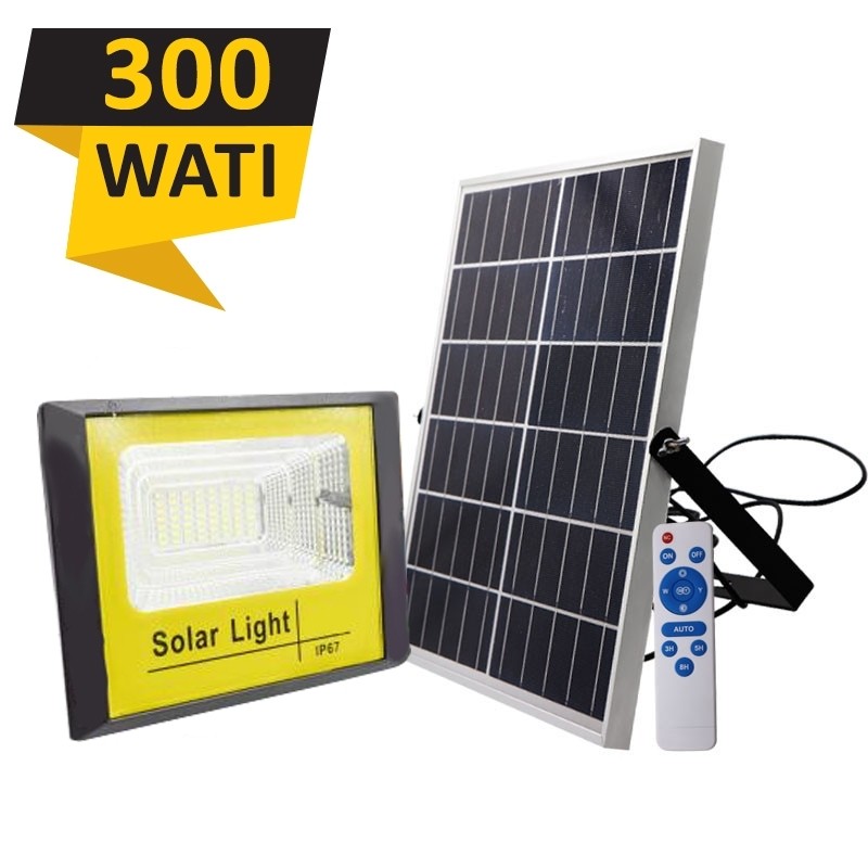 Panou solar cu proiector 300W, cu telecomanda