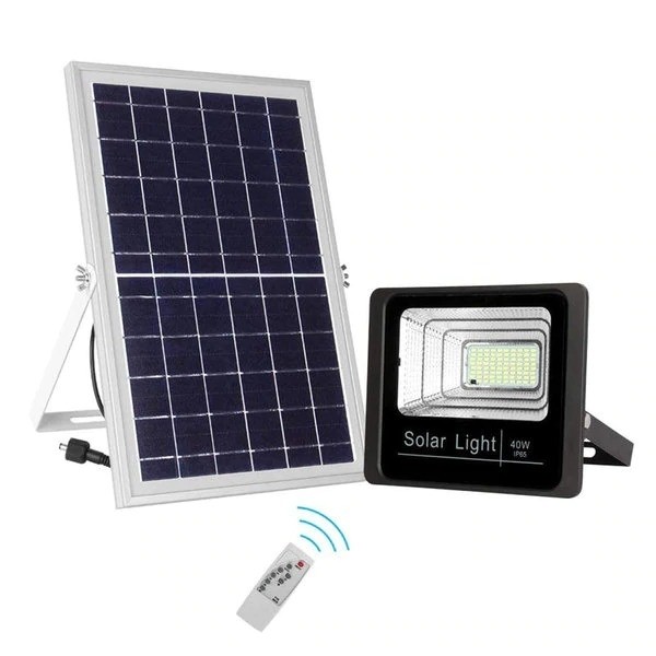 Panou solar cu proiector 40W, cu telecomanda