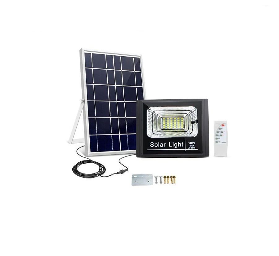 Panou solar cu proiector 10W, cu telecomanda