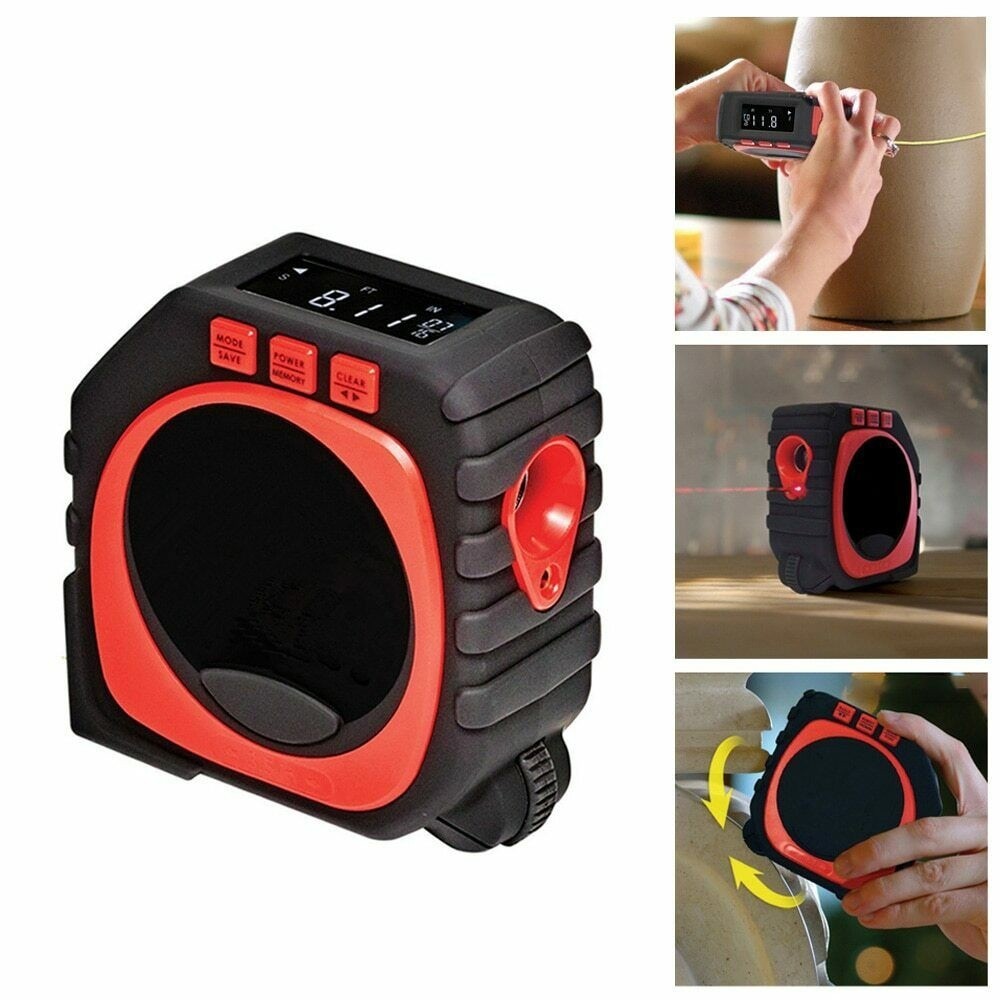 Ruleta telemetru laser digital cu ultrasunete 3 moduri de masura