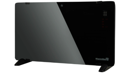 Convector electric slim Hausberg HB-8240, cu ecran tactil, cu telecomanda, termostat si temporizator