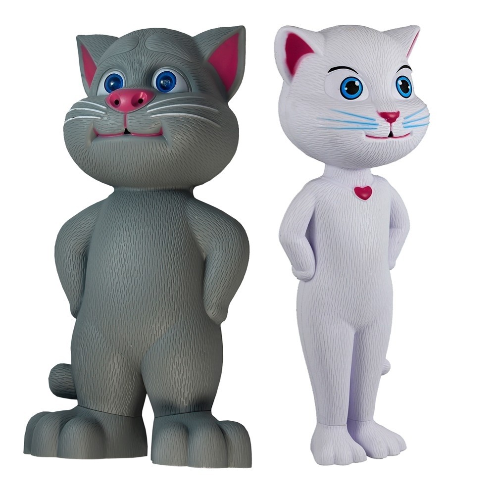 Set jucarii vorbitoare interactive Talking Tom si Talking Angela