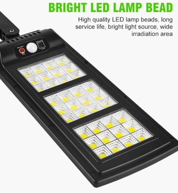 LAMPA SOLARA CU SENZOR DE MISCARE SI TELECOMANDA 144 LED-URI SMD