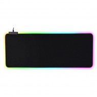 Mouse pad gaming cu iluminare led RGB 80x30 negru